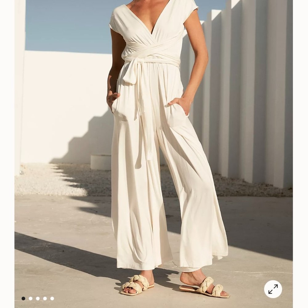 Free People Dani Convertible One Piece, Off White, Size Small